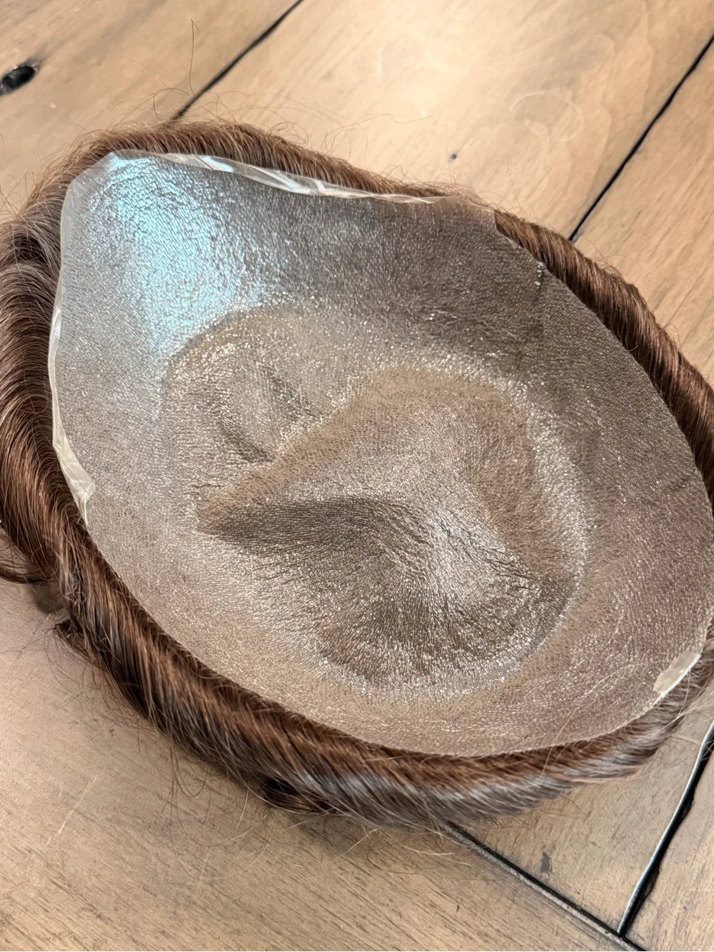 Medium Brown #4 Men’s Toupee 100% Human Hair 8x10 Ultra Thin Skin Base 082